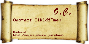 Omoracz Ciklámen névjegykártya